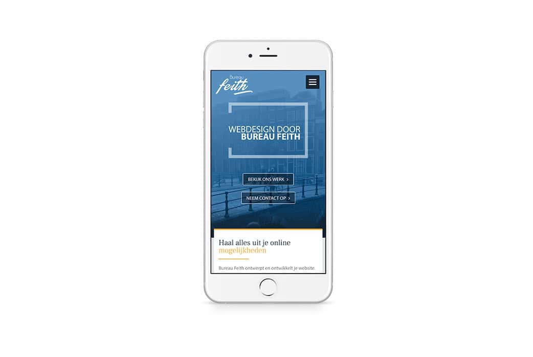 Mobile first responsive design op mobiel