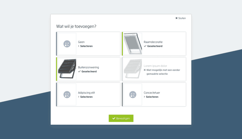 Foto waarop diverse dakramen te zien zijn
