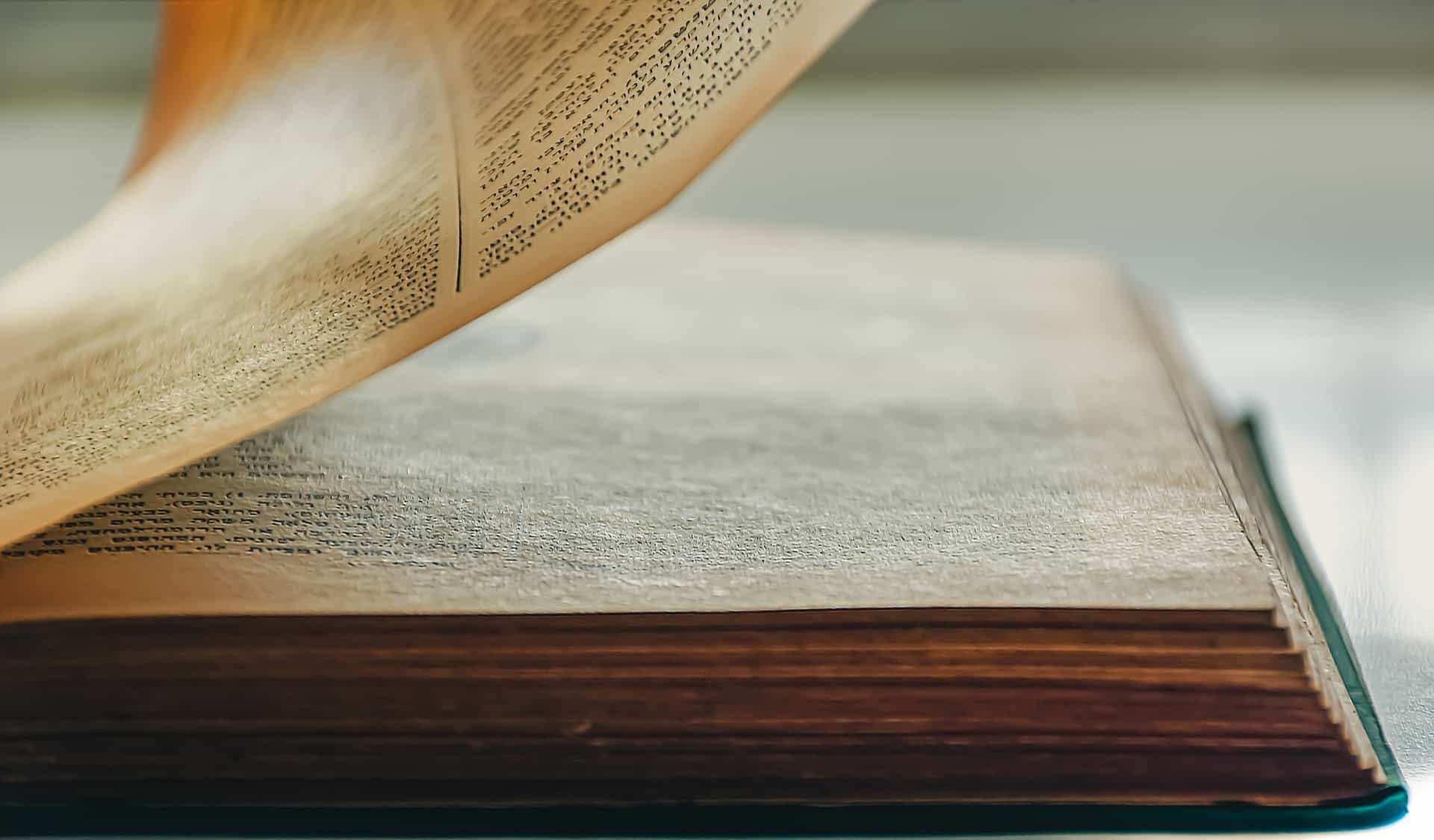 Een foto van een boek, want het verhaal gaat over storytelling